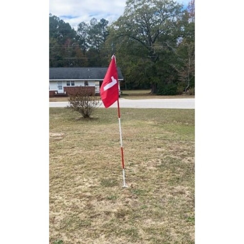 Golf Flagstick 6ft, Portable Five-Section Design for Backyard Practice